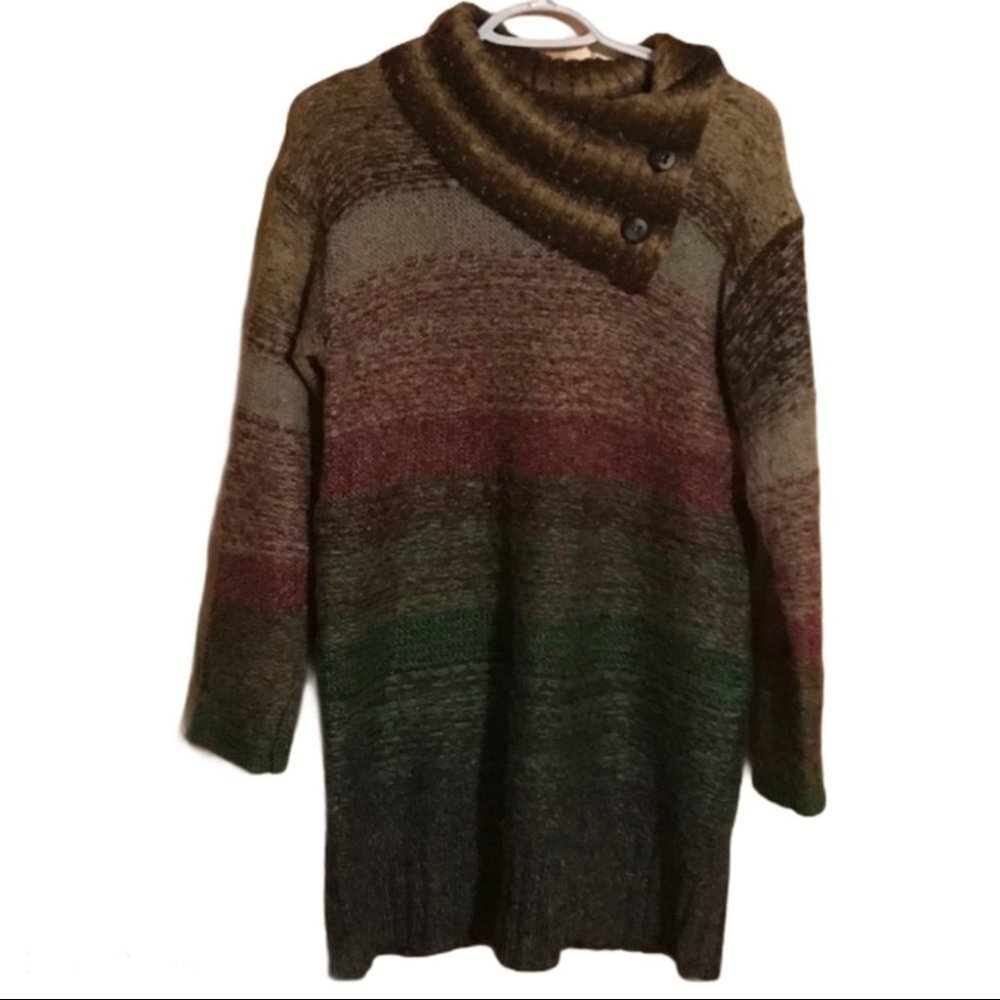 35. Olivia M Multi-toned Long Fall  Knit Sweater